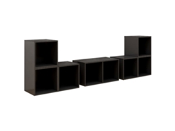 Tv Cabinet Set, Tv Cabinet Sets Vidaxl Cinzeto Madeira Processada (n/a)