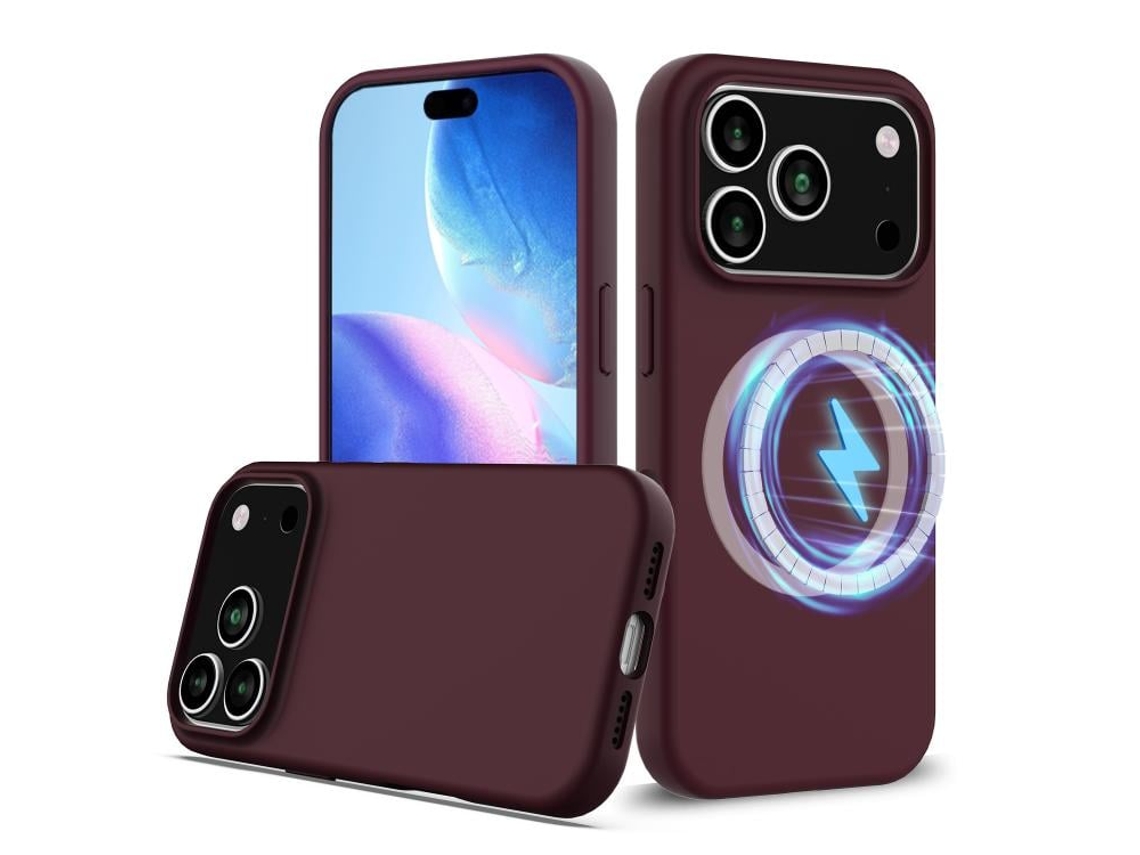 Capa De Silicone Com Magsafe Para Iphone 17 Pro - À Prova De Choque E Resistente A Quedas