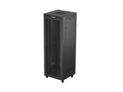 Armário de rack de pé 19 47u 800x800 preto porta perfurada lcd lanberg (pacote plano)