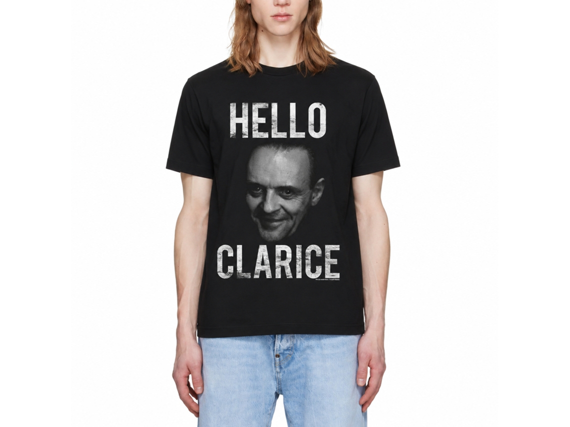 Rockinstone Silence Of The Lambs Movie Hello Clarice Black Adult T-shirt Size:xl