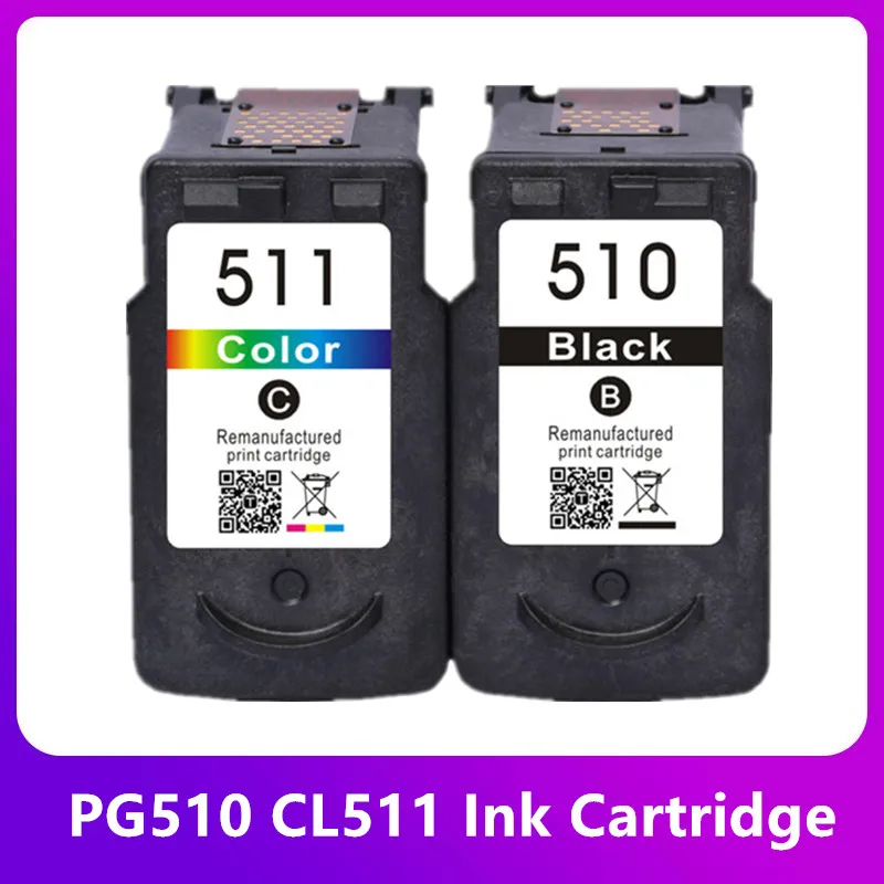 Cartucho de Tinta 1bk 1colorpara Canon Pg510 Cl511 Pg 510xl Cl 511xl Pg 510 para Pixma Ip2700 Mp230 Mp240 Mp250 Mp260 Mp270 Mp280 MDUG