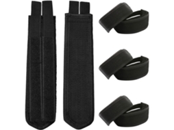 Conjunto De 8 Tiras Fixação Para Pedais Bicicleta, Pretas.
