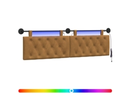 Conjunto 1 Cabeceira Moderna Vidaxl Castanho Veludo (170 X 55 X 7 Cm)