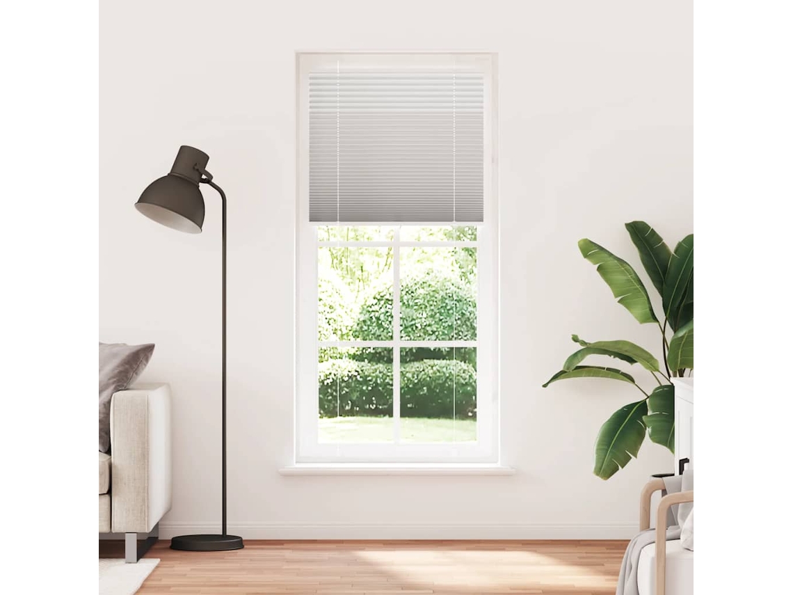 Vidaxl Cinzento Luz Plissada Cega 85x200 Cm Largura Tecido 84,4 Cm