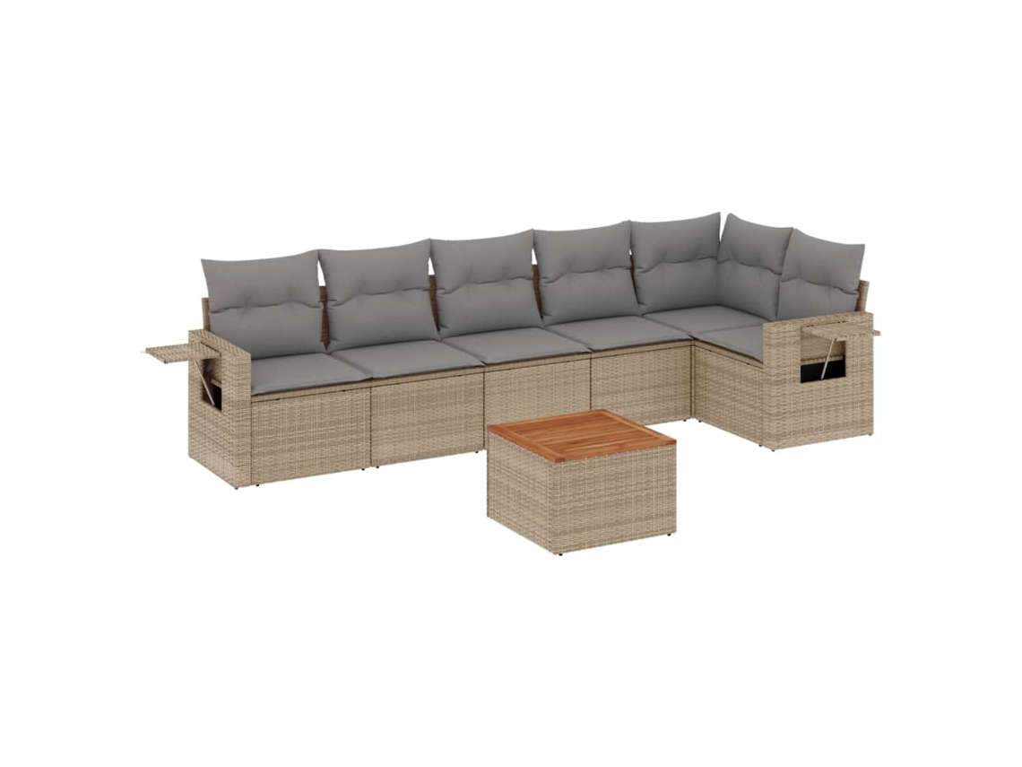 Garden Sofa Set, Garden Sofa Sets Vidaxl Bege Rattan / Vime (n/a)