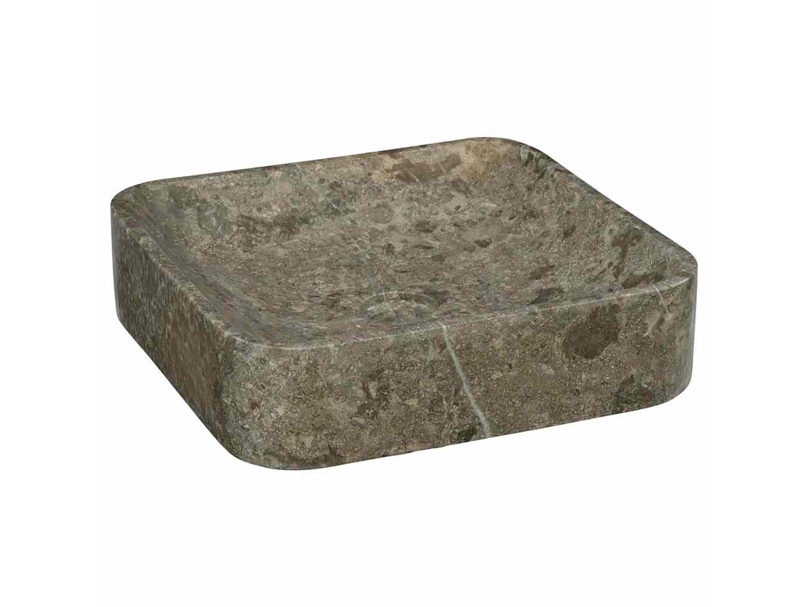 Vidaxl Lavatório 40x40x10 Cm Mármore Cinzento