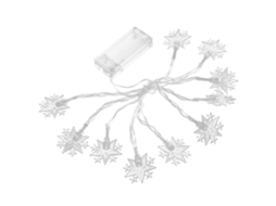 3 peças luzes de fio LED 10LED estrela 5 pontas luz quente IP65 para Natal jardim festas S/MARCA