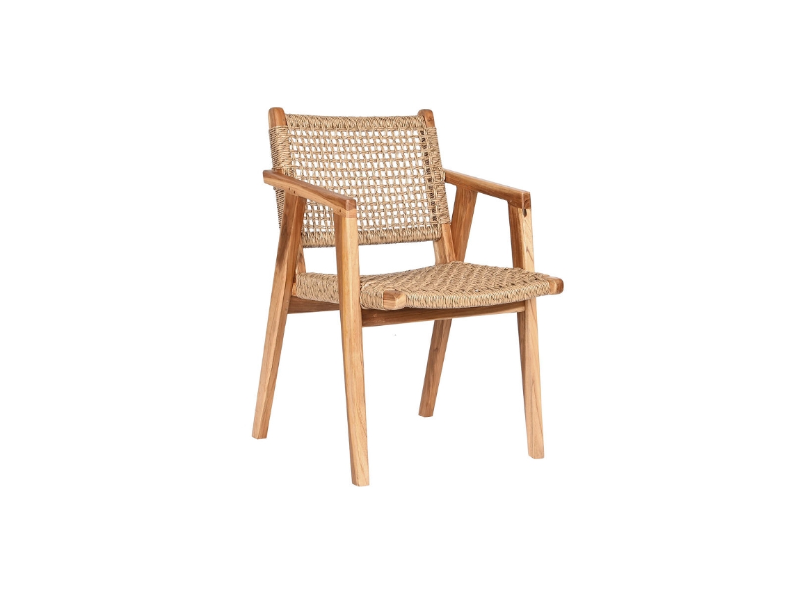 Cadeira Com Braços Dkd Home Decor Bege Natural 55 X 60 X 85 Cm