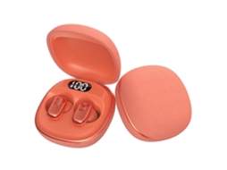 (laranja) Mini Fones De Ouvido Sem Fio, Bluetooth, Visor Led E Microfone Hd