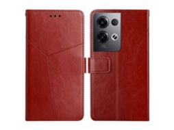 Capa De Couro Flip Com Padrão Y Para Oppo Reno8 Pro / Reno8 Pro Ht01