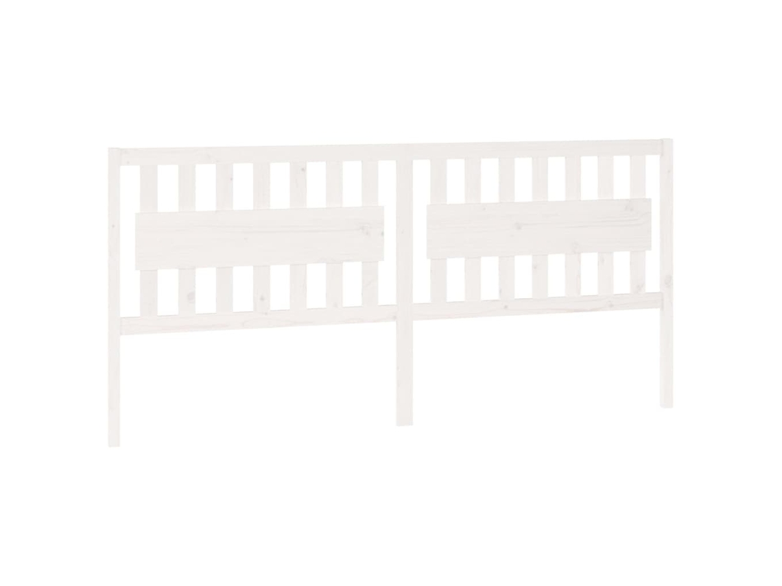 Cabeceira de Cama em Madeira de Pinho Maciça Branco MAISON EXCLUSIVE (205,5x4x100 cm)