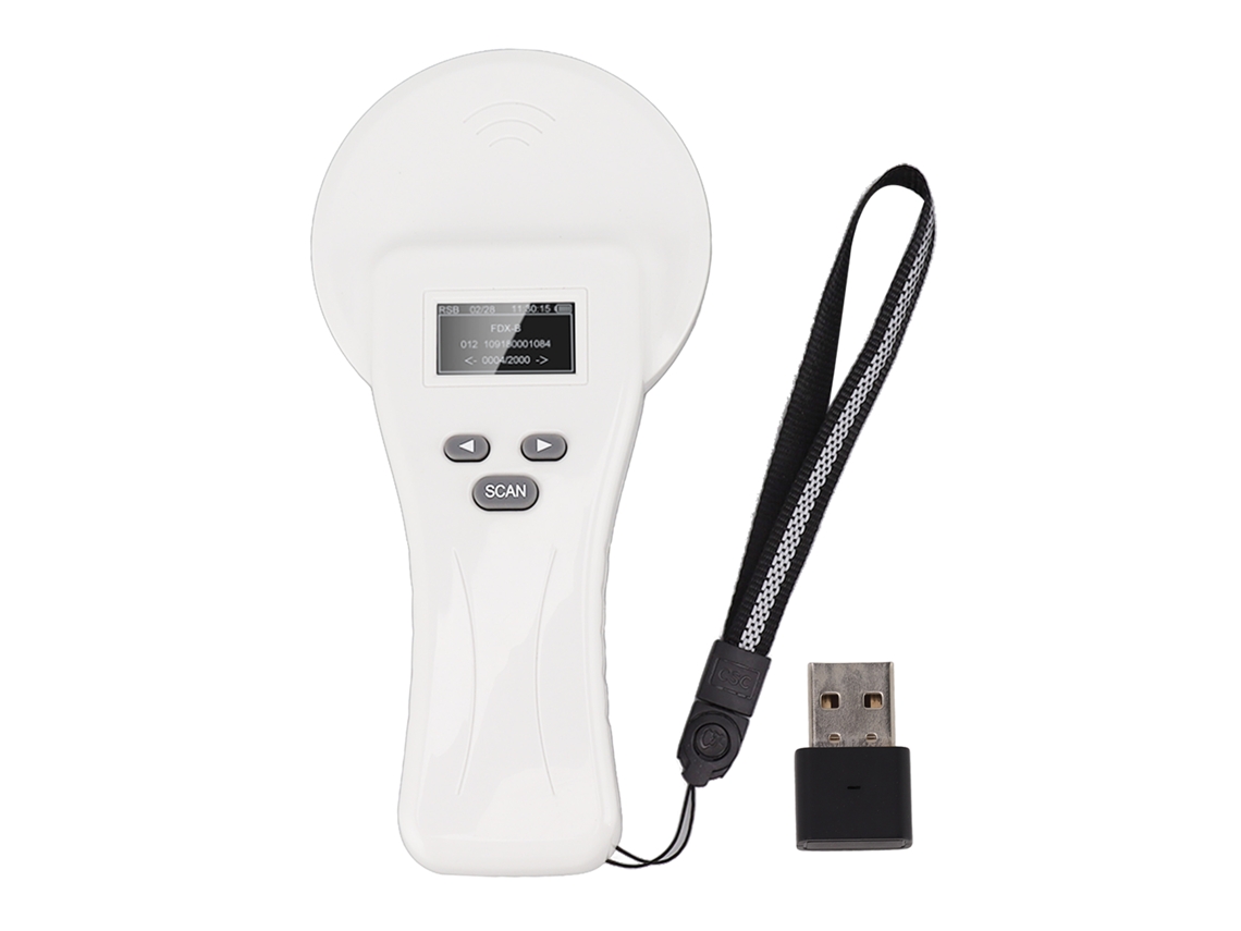 Leitor de Microchip para Animais com Display Led Orgânico e Bateria Recarregável LAXISCREED