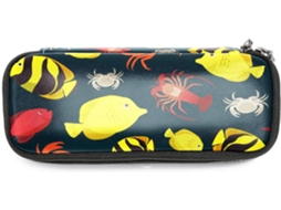 Estojo Grande Com Estampa De Caranguejo Do Mar, Lagosta E Peixe, Ideal Lápis E Canetas Perfeito Escola, Escritório