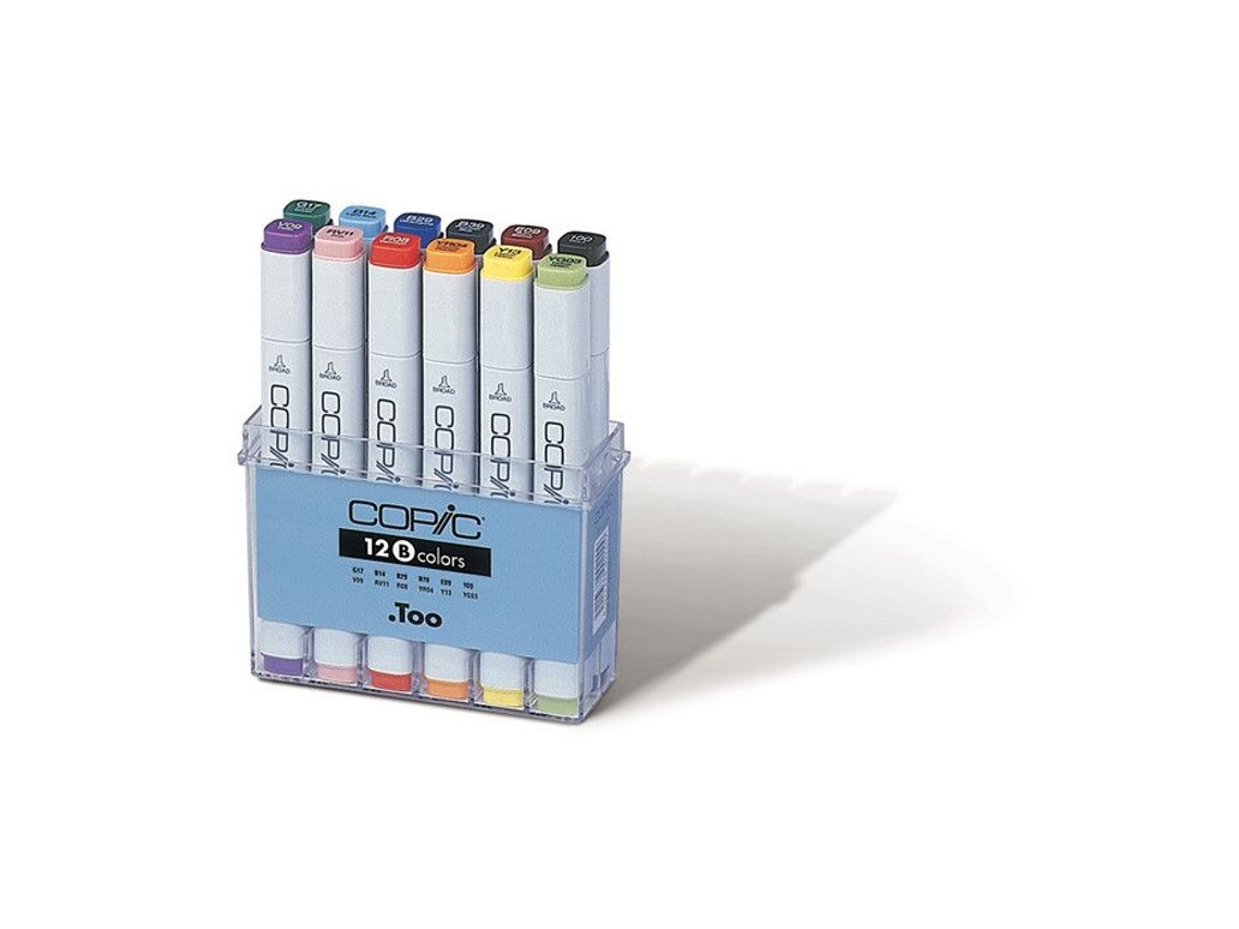Conjunto De 12 Marcadores Manga Copic Marker Os Essenciais