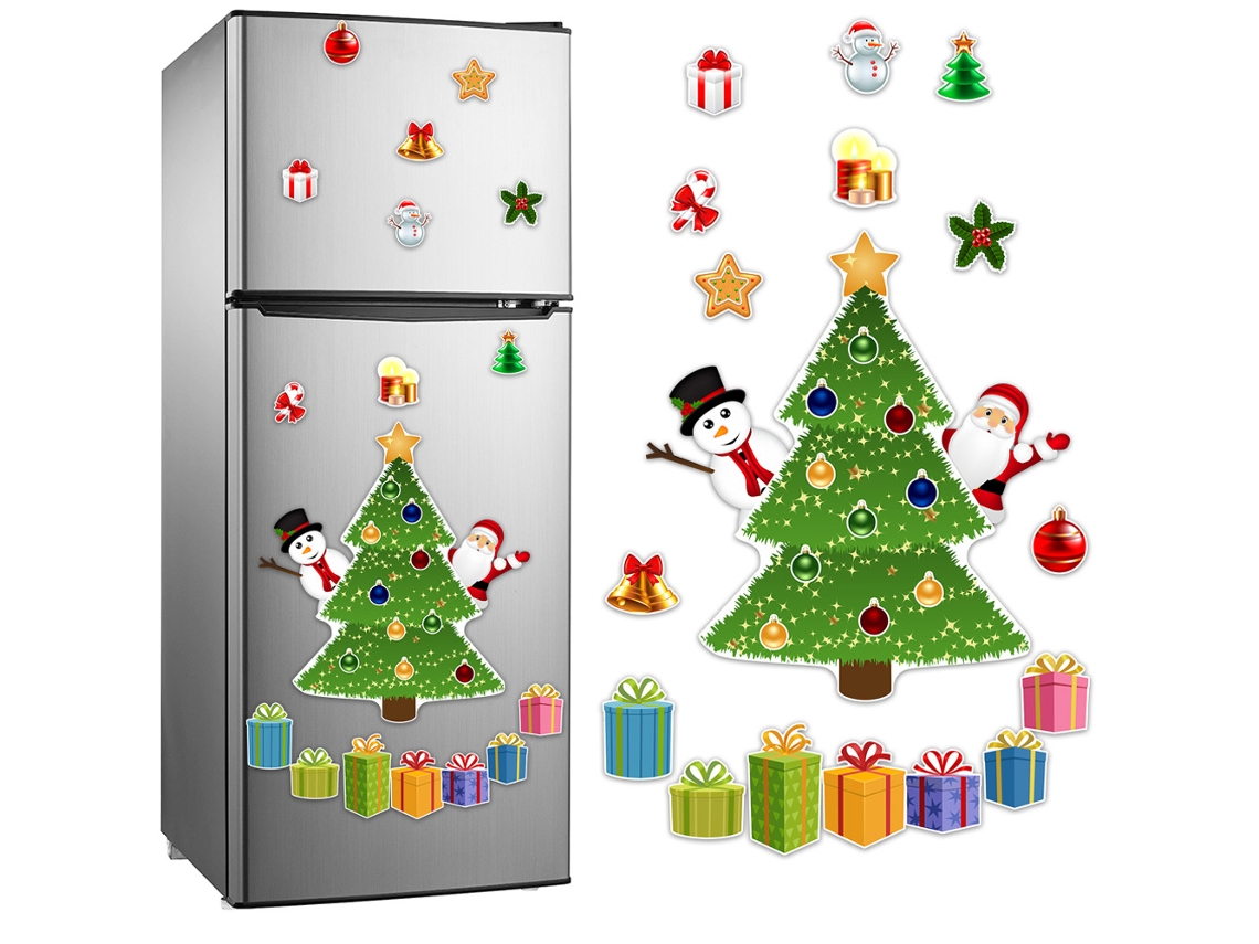 Ímãs De Geladeira Para Árvore De Natal, Papai Noel, Adesivos Magnéticos Para Geladeira, Decoração De Natal Aquaforge