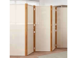 Vidaxl Divisória/biombo Com 5 Painéis 350x180 Cm Branco Nata