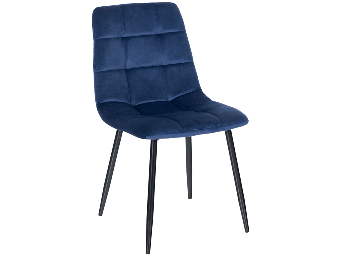 Cadeira De Jantar Tilde Azul/veludo Clp