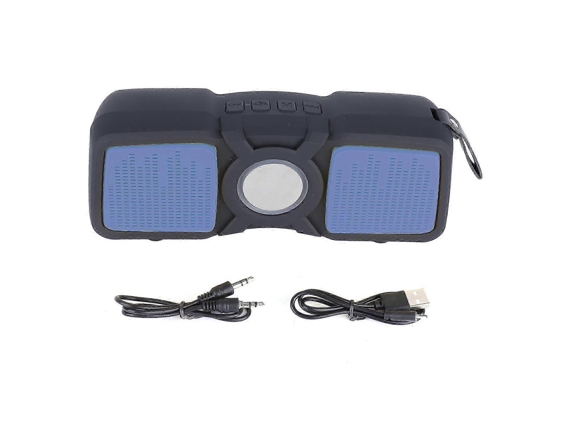 Caixa De Som Bluetooth Portátil Sem Fio Com Dois Alto Falantes E Luzes Coloridas Olysi Shop (azul)