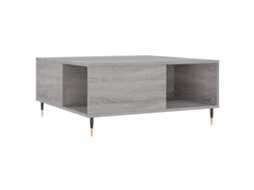 Mesa de Centro Derivados Madeira Cinzento Sonoma MAISON EXCLUSIVE (80x80x36,5 cm)