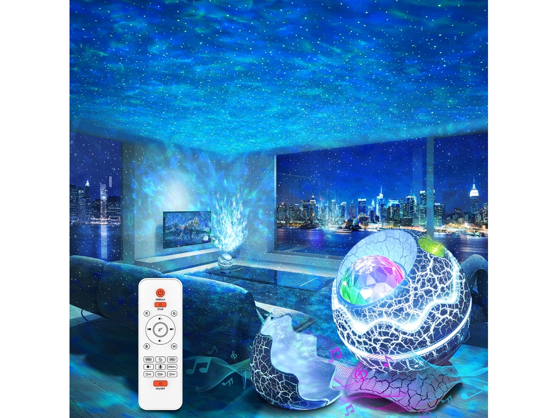 Projetor De Estrelas, Projetor De Galáxias Para Quarto, Projetor De Aurora Boreal Com Luz Noturna Led, Alto, Falante Bluetooth, Ruído Branco