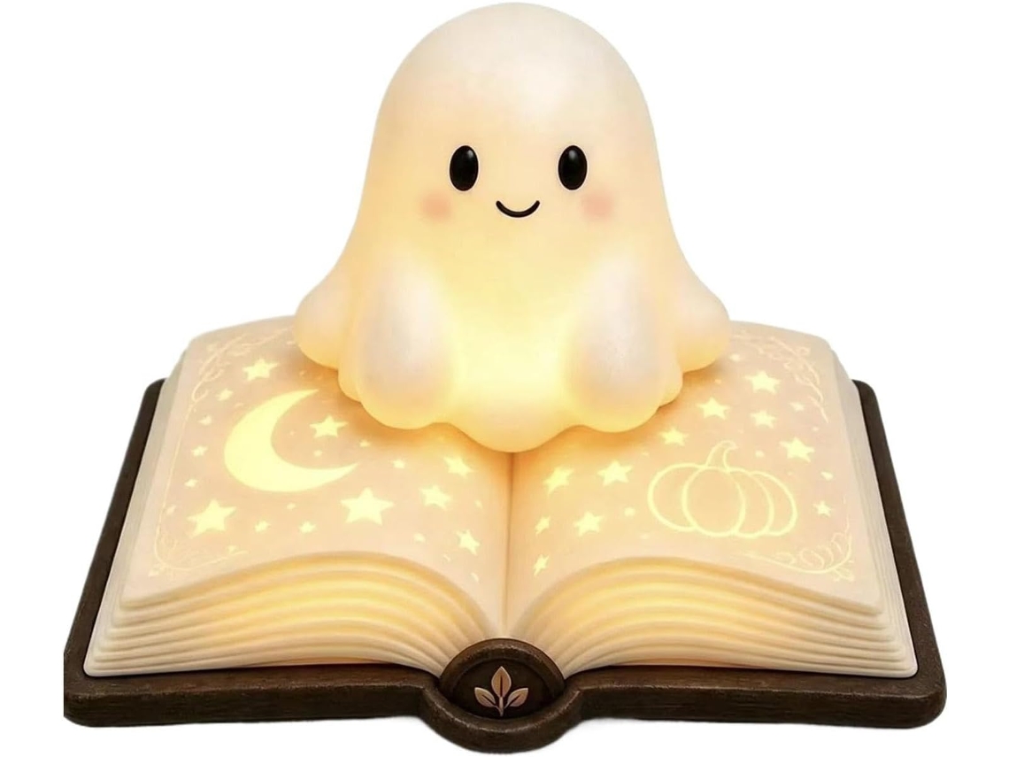 Luminária Fantasma | Estatueta Decorativa De Resina Decoração Casa Halloween Livros Ideal Estante, Escrivaninha