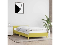 Vidaxl Estrutura de Cama Sem Colchão 100x200 Cm Tecido Verde