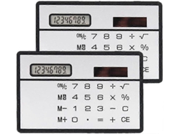 Calculadora Solar Ultrafina De 1 Peça, Mini Calculadora De Bolso Portátil Para Escola, Casa E Escritório Everley891 (prata)