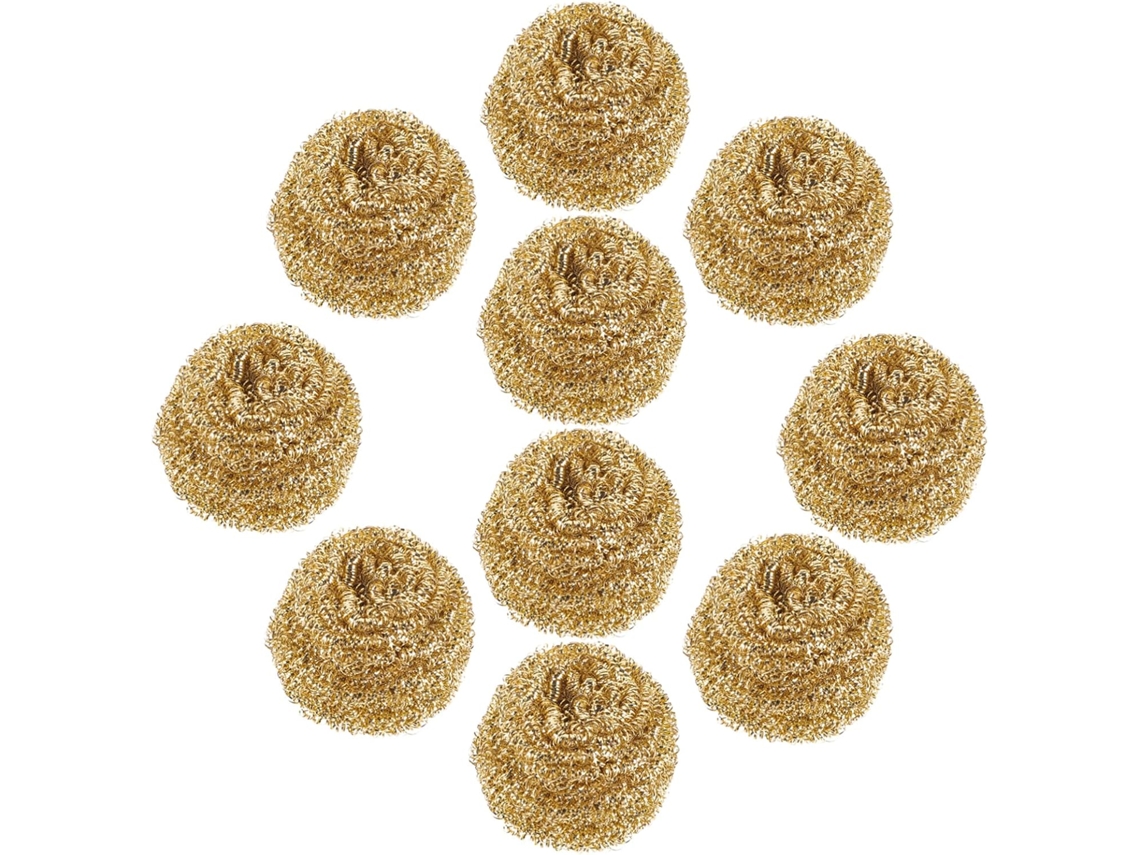 Conjunto de 10 Esferas de Latão para Limpeza e Solda