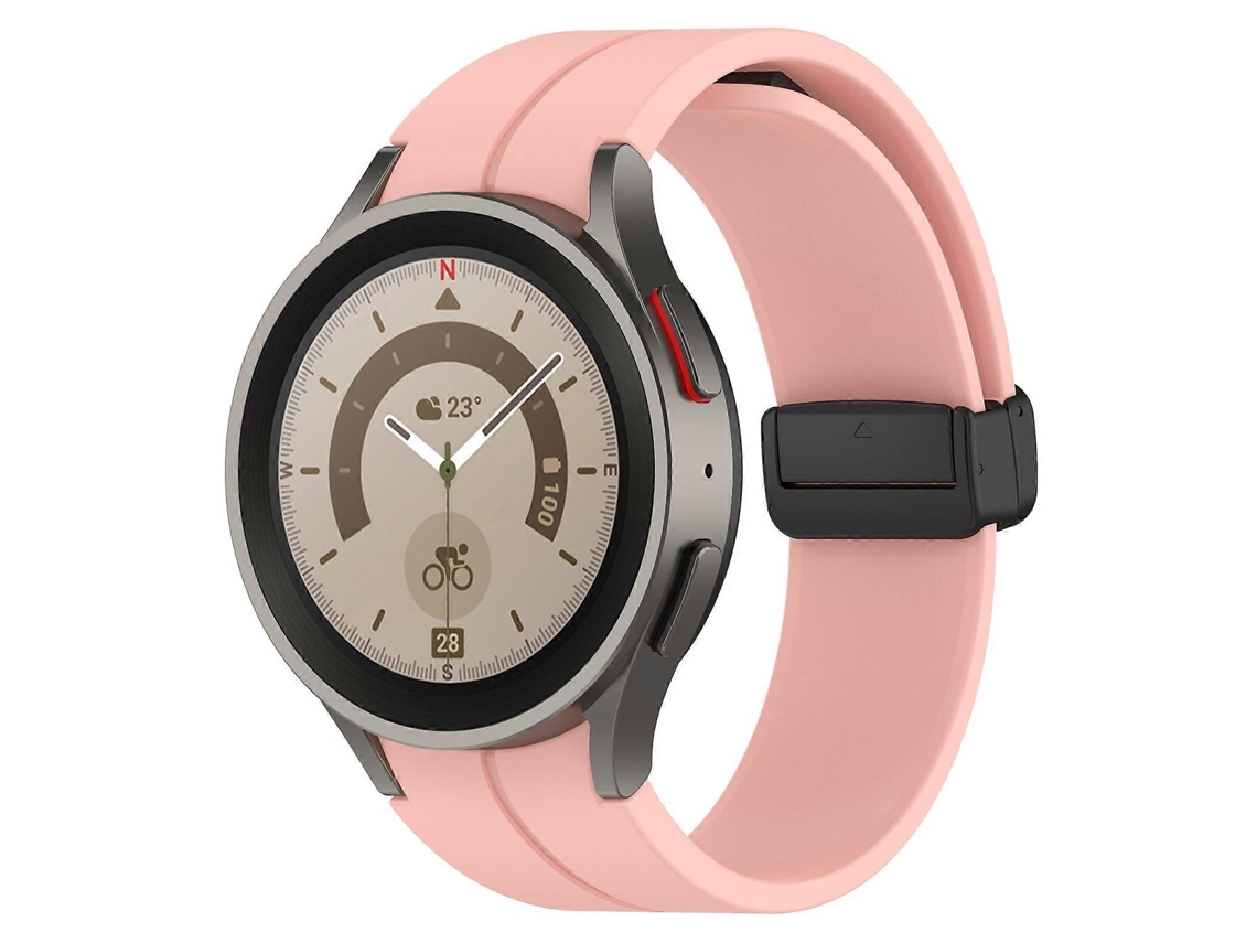 Pulseira De Relógio De Silicone Preta Com Fecho Dobrável Magnético