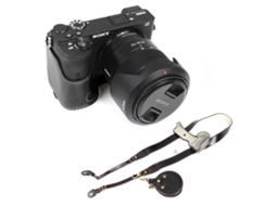 Capa De Couro Durável Para Sony Alpha A6600 Preta Brilvibera