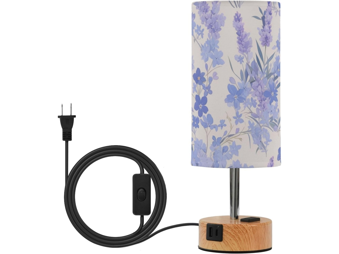 Luminária de mesa estilo fazenda Linqin com portas USB C + A, 3 temperaturas de cor para dormitório universitário.