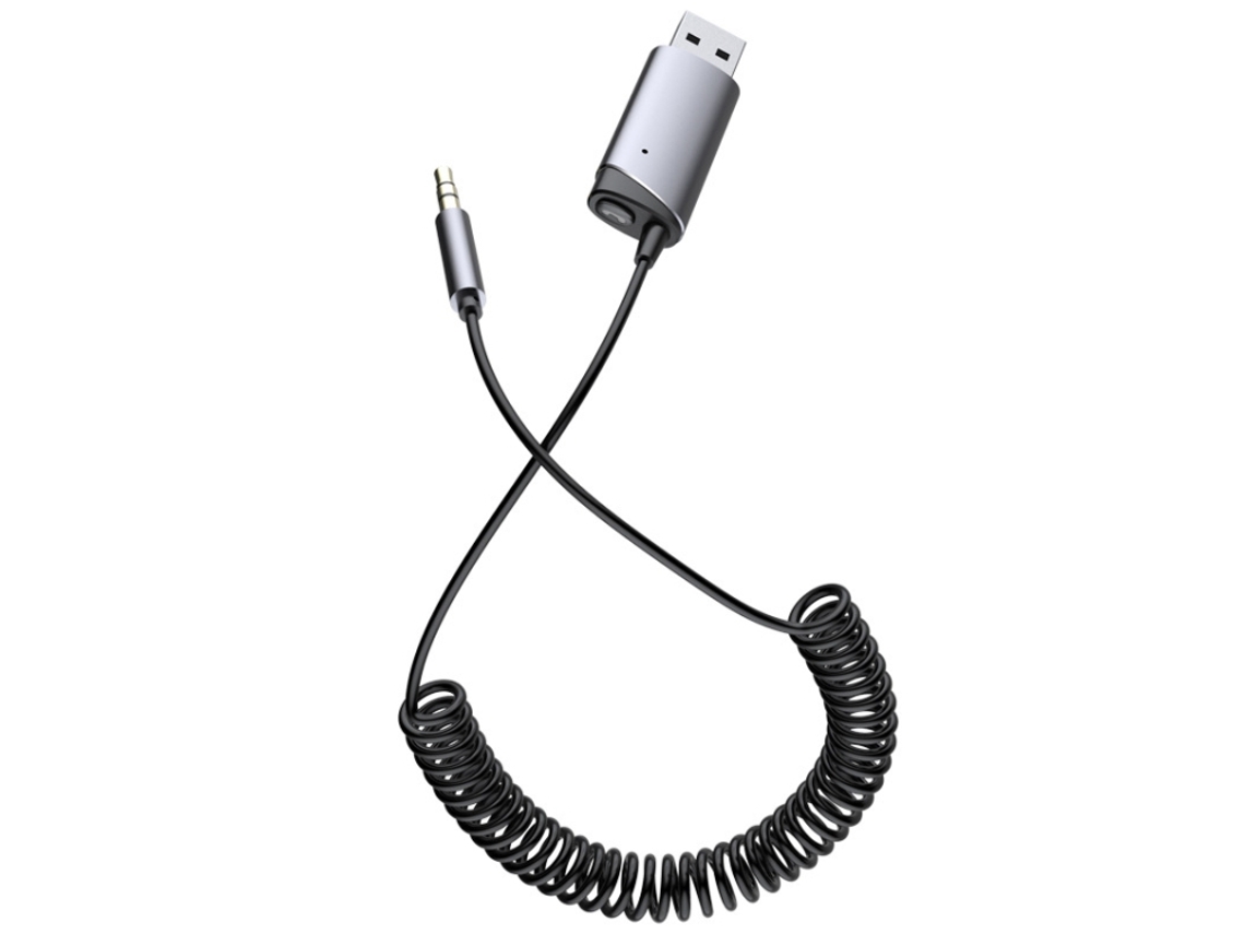 Recetor Bluetooth auxiliar ZRUXE para carro com entrada 3.5mm e slot para cartão TF (compatível com aux) | ZRUXE
