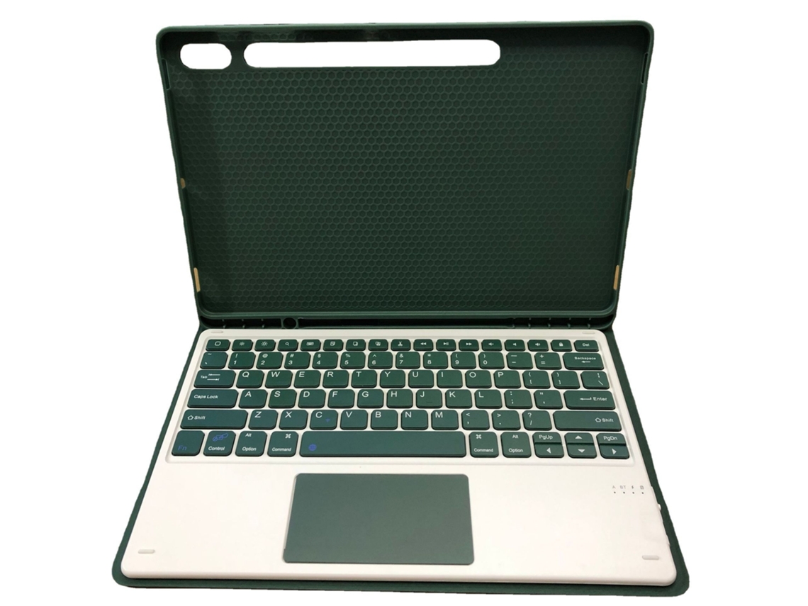 Capa de Teclado Bluetooth para Samsung Tab S8plus 12.4x800/x806 Teclado Bluetooth Touch Magic Keyboard,português, Verde Escuro XIAOMOYU