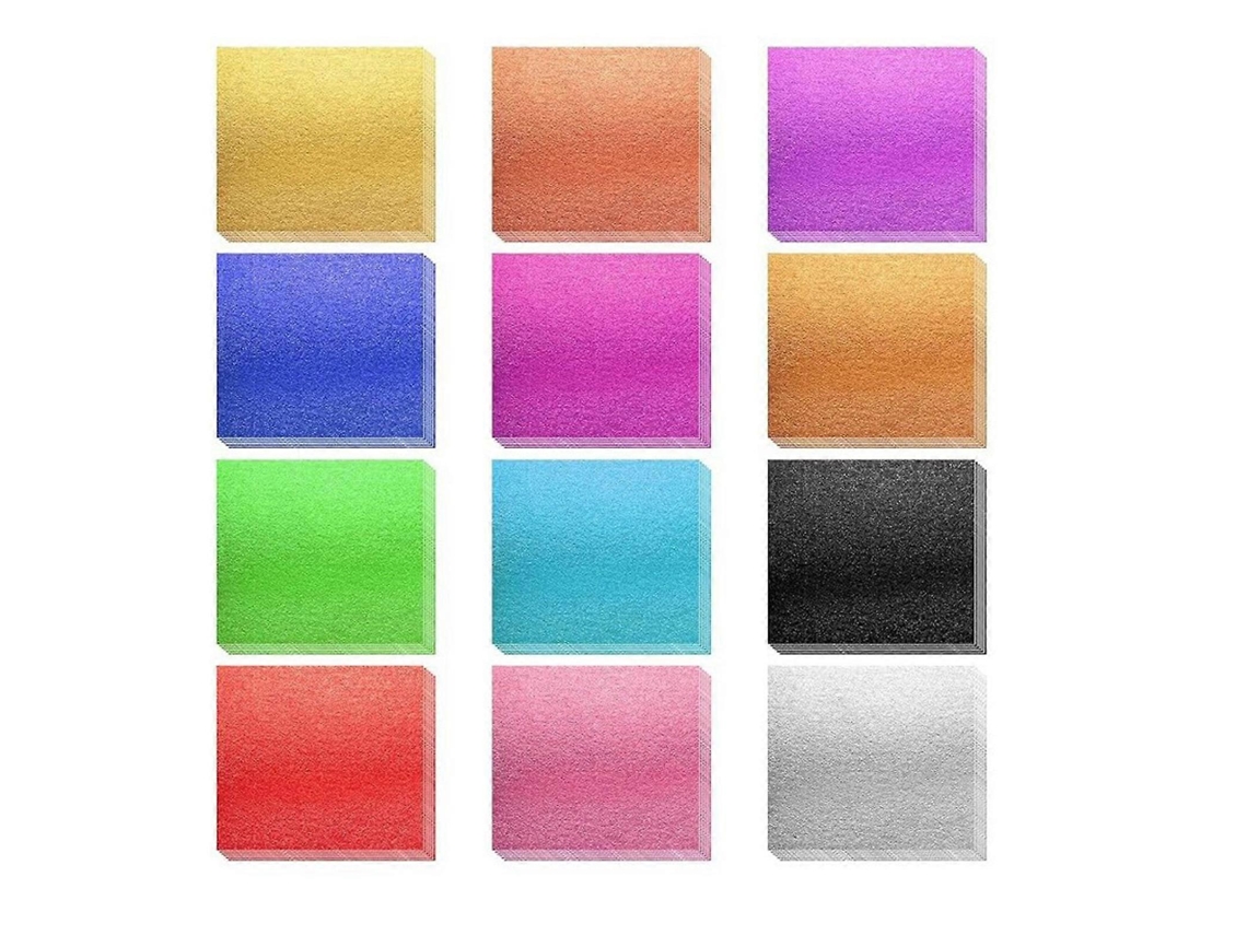12 Cores De Papel Folha De Alumínio Folhas De Ouro 240 Folhas De Papel De Imitação De Folha De Ouro Para Pintura De Unhas Artísticas Hengrongshen
