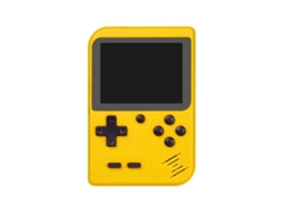 Console Portátil Retrô com 400 Títulos Clássicos, 3 Polegadas, para 2 Jogadores, Amarelo AQUAFORGE