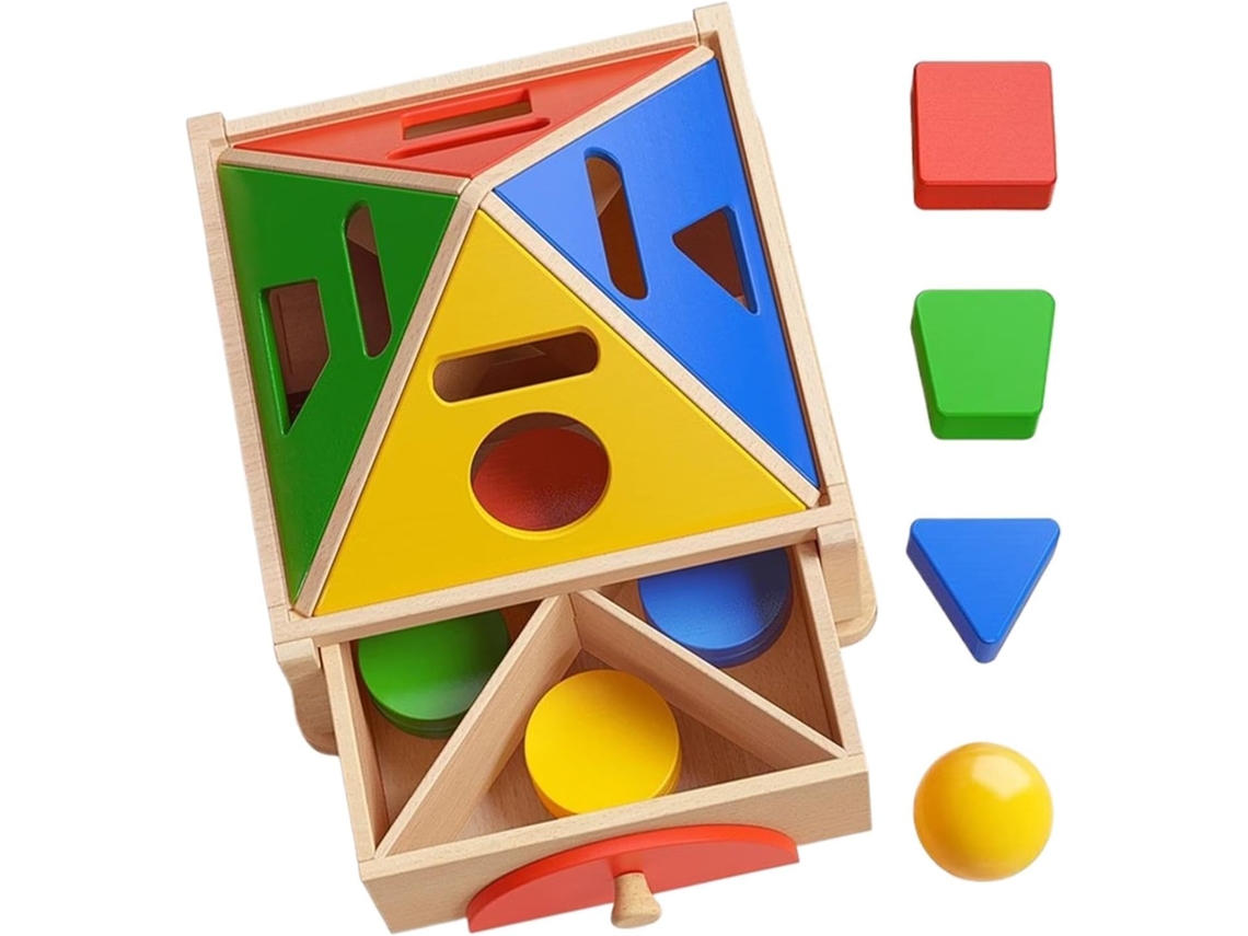 Brinquedo Educativo Para Bebês Classificador De Formas Caixa Madeira Multicolorida Classificação