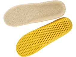Palmilhas De Inverno Para Calçados, 2 Pares, Grossas E Quentes, Em Lã Sintética Bege, Tamanho G 41-46, Confortáveis E