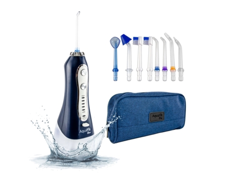 Irrigador AQUAPIK com 8 Bicos 5 Modos Ipx7 À Prova D'Água Profissional Poderoso Recarregável Oral Irrigator