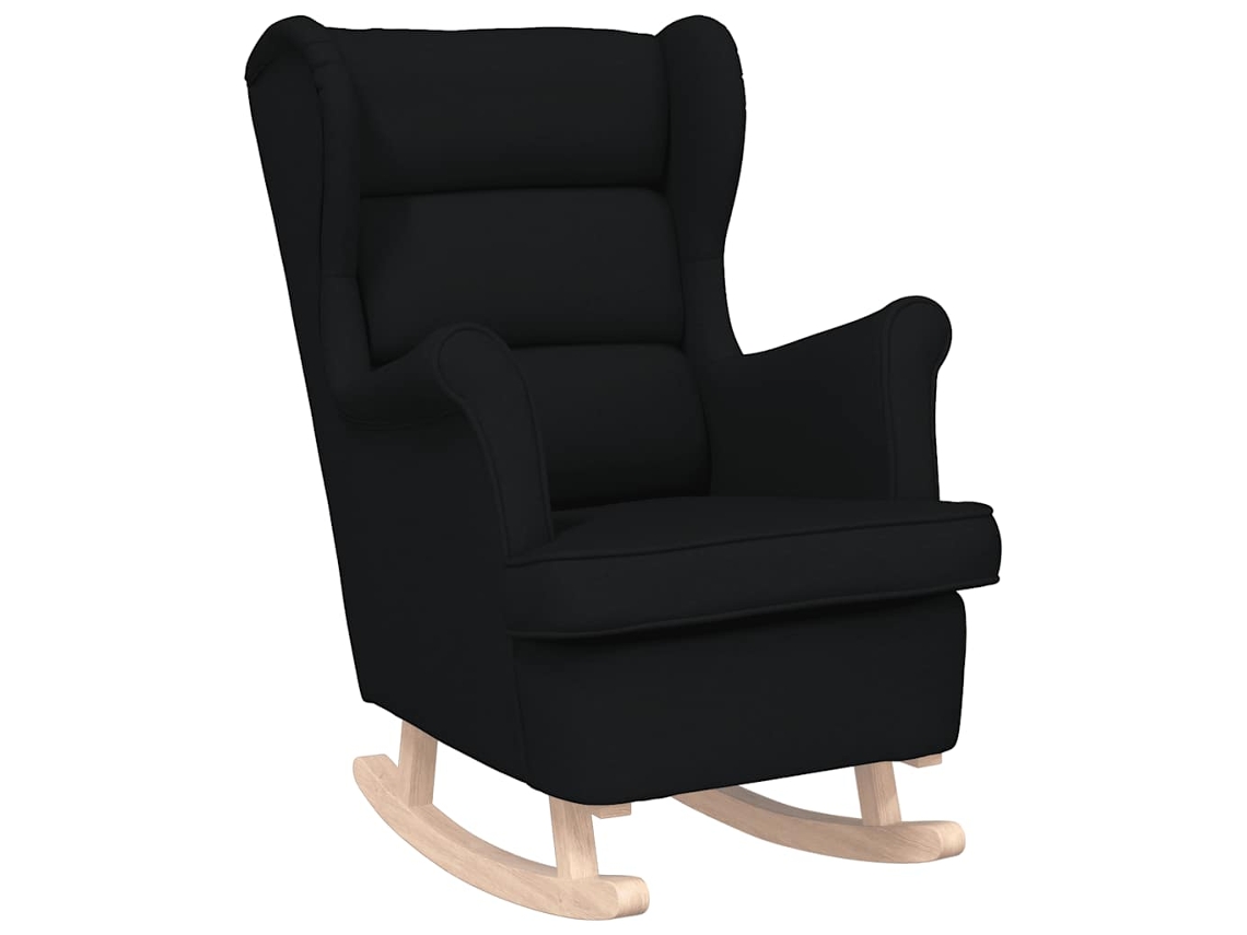 Rocking Chair, Rocking Chairs Vidaxl Preto Tecido
