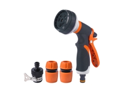 Kit Pistola De Água 8funções Com Adaptador Universal, Para Regar Jardins E Limpar Veículos