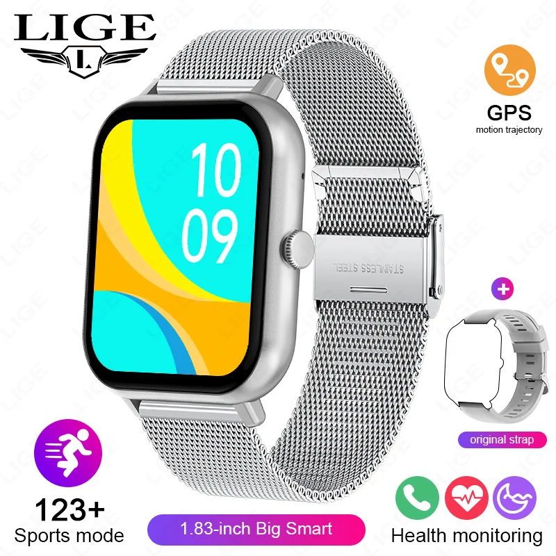 Smartwatch MDUG com GPS, sono e chamadas Bluetooth