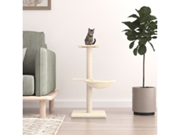Vidaxl Árvore C/ Postes Arranhadores Sisal 72 Cm Cor Creme