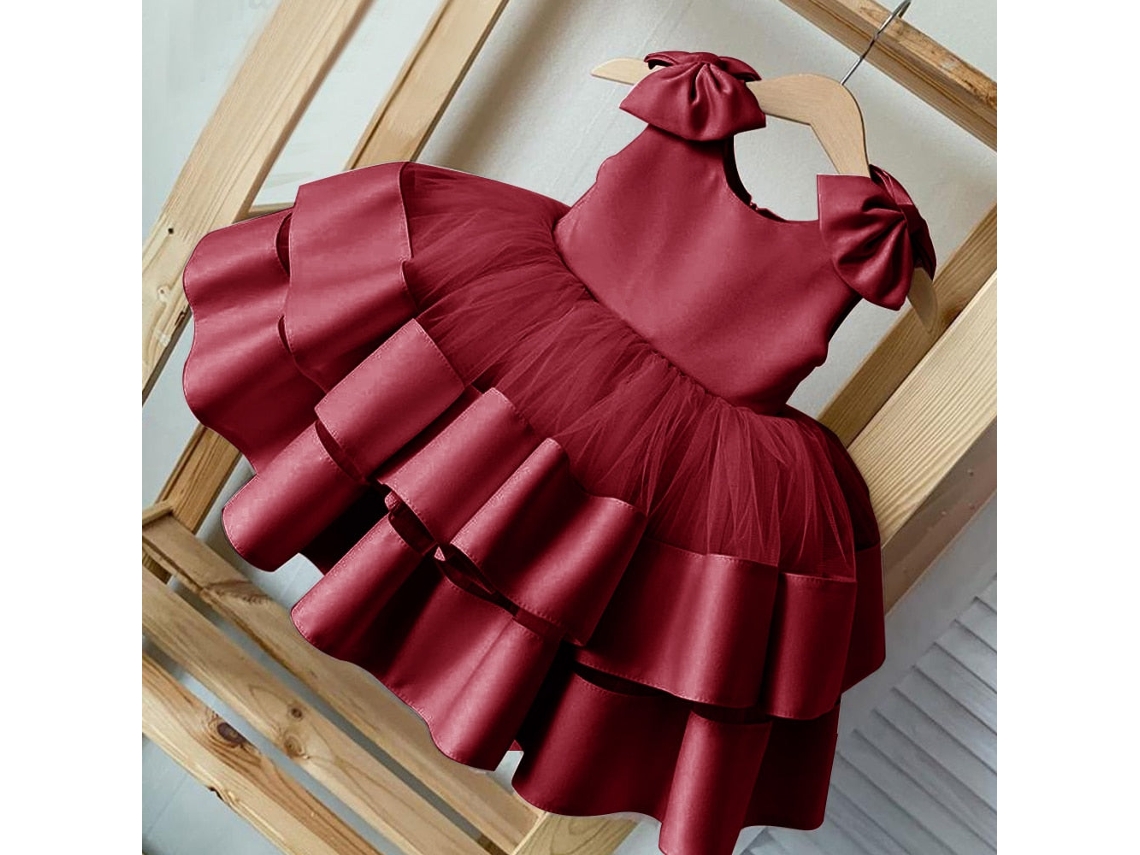 Vestido Infantil Princesa Laçinho Flores