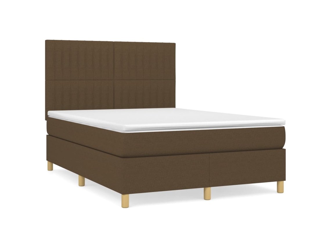Box Spring Bed, Box Spring Beds Vidaxl Marrom Tecido (140 X 190 Cm)