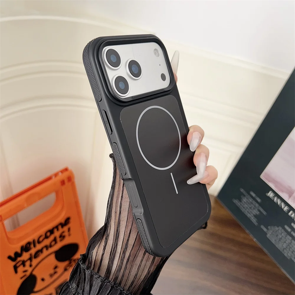 Capa Magnética Para Celular (iphone 16 Plus, Preta) Compatível Com Magsafe