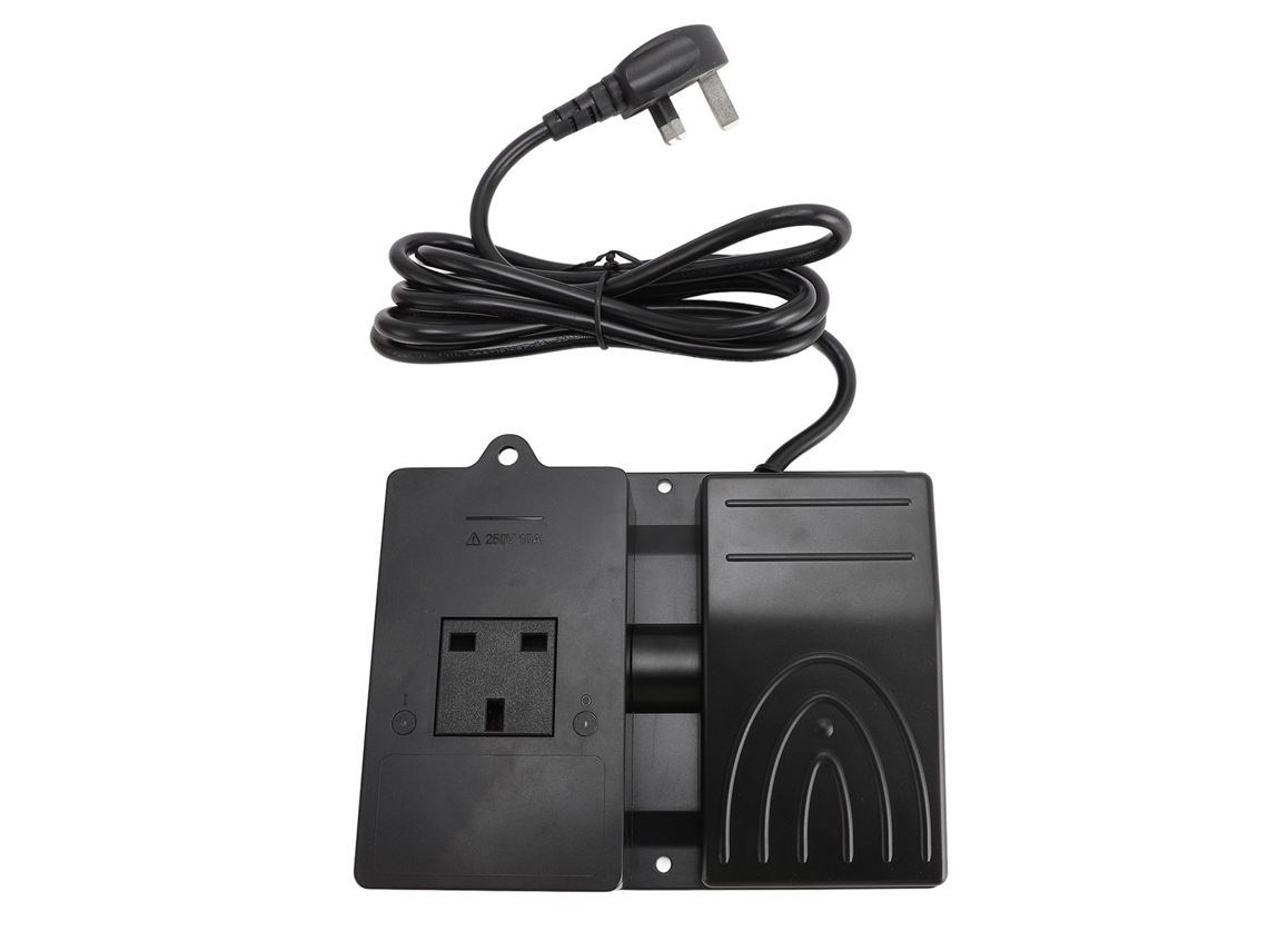 Aetheria interruptor de Pedal de Pé com Tomada 10a Seguro e Prático Controle Sem Mãos Plug Uk