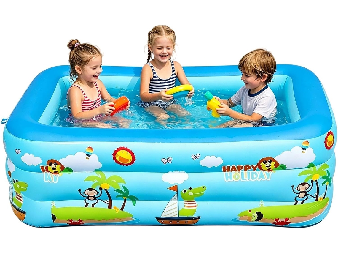 Piscina Inflável Infantil quadrada, resistente a raios UV, portátil e dobrável CHABERLU