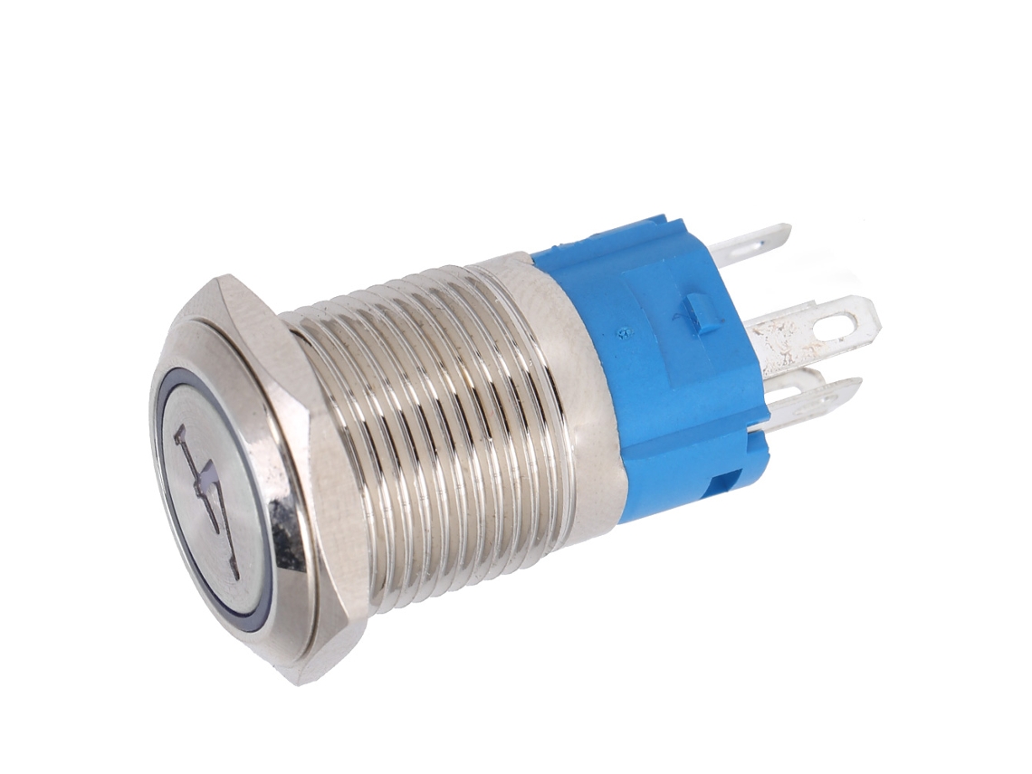 Interruptor Push button 5 Pinos com Luz Recuo Automático