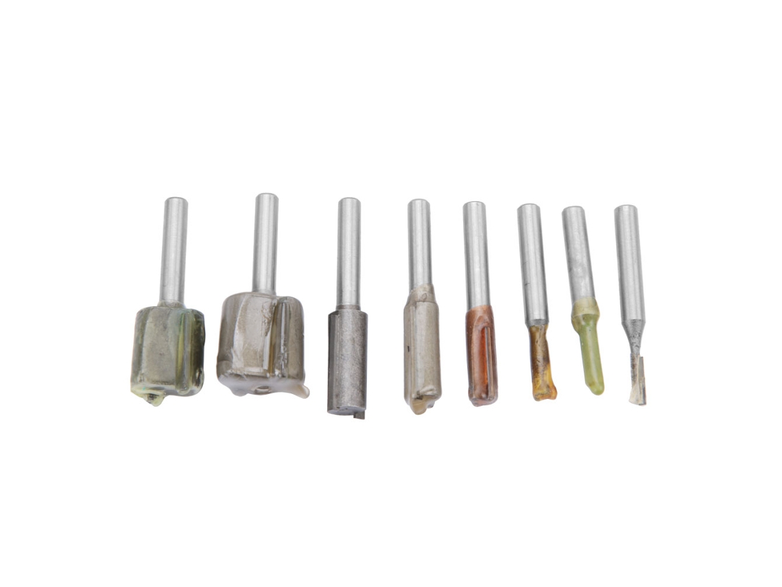 Broca De Router De Ranhuramento Reto 1/4" 8pcs