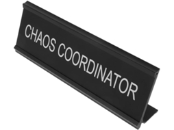 Placa De Identificação Mesa Em Formato L, Em Liga De Alumínio Preto Transparente, Com Estrutura Robusta, Ideal Para